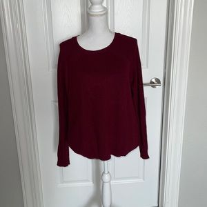 J crew factory wool sweater red with elbow pads